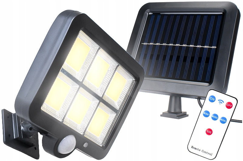 OUTDOOR LED LAMP WITH SOLAR PANEL PHOTOCELL FOR MOTION SENSOR IP65 Manufacturer code NasSol120COB