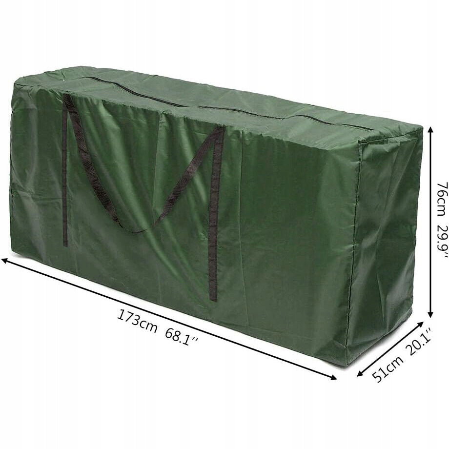 OUTDOOR PATIO FURNITURE CUSHIONS, WATERPROOF STORAGE BAG Color green