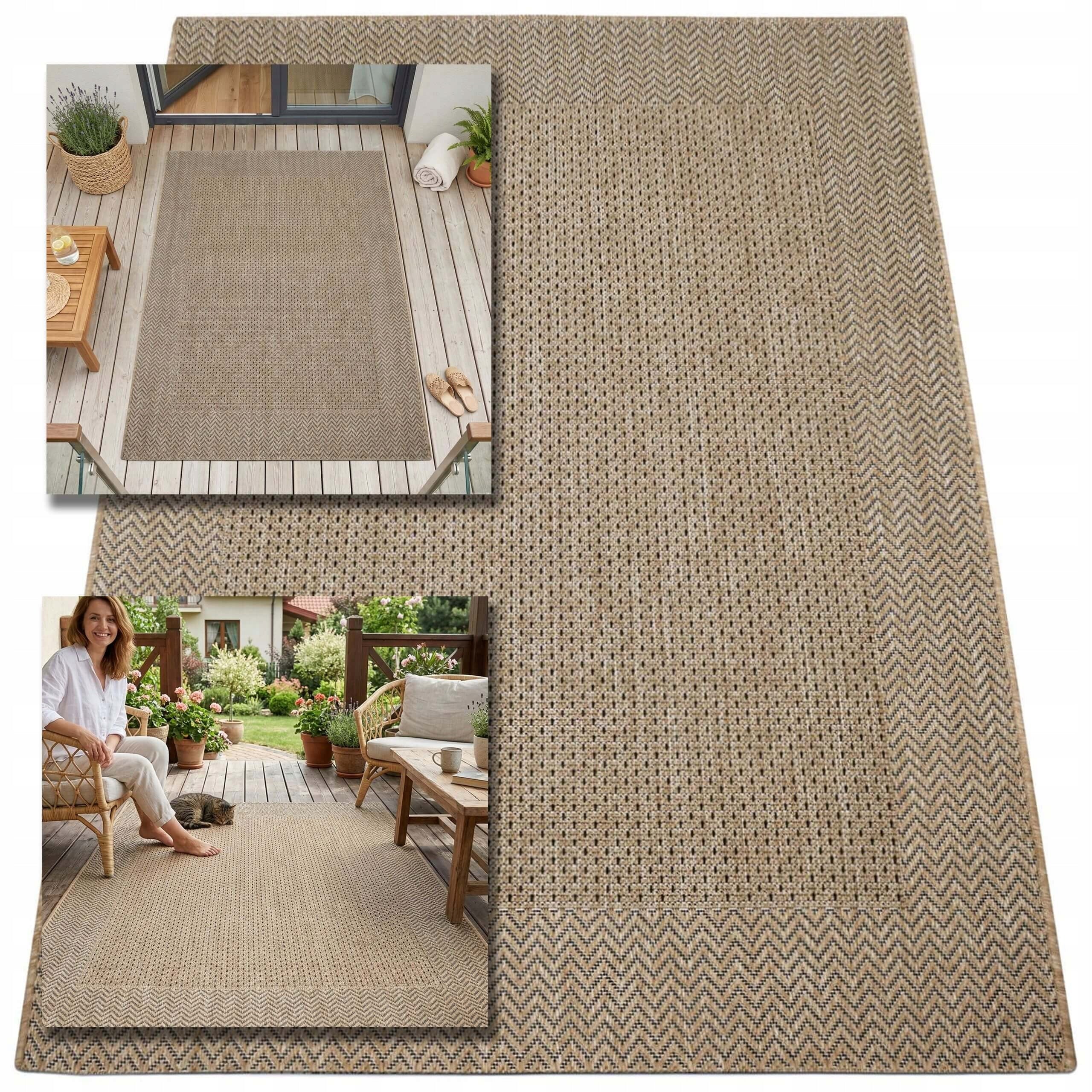 OUTDOOR PATIO RUG 120X160 WATERPROOF GARDEN FOR TERRACE BALCONY MAT