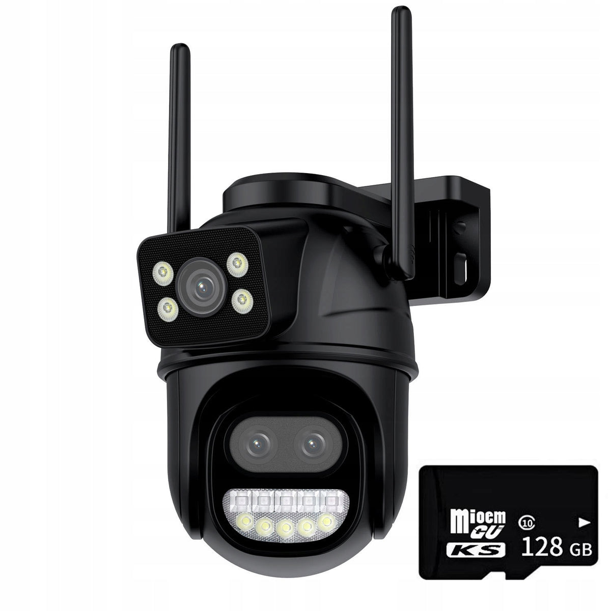 OUTDOOR ROTATING CAMERA 3 Lenses 270 Degree WiFi IP 8mp BLACK 3in1 HD
