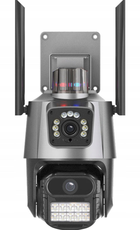 OUTDOOR ROTATING WIFI DUAL LENS 2x4MPX FULL HD IP CAMERA