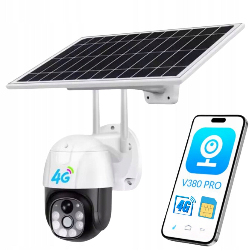 OUTDOOR SOLAR CAMERA 4K 4G TYPE-C SIM CARD 4MP APP 12000mAh