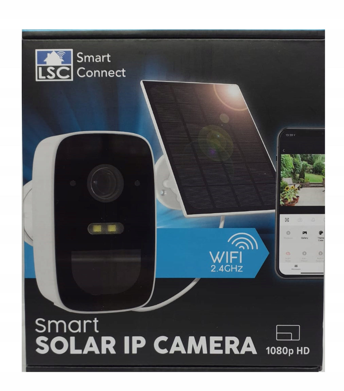 OUTDOOR SOLAR CAMERA RECHARGEABLE WIFI COLOR 1080 SMART LSC ip65