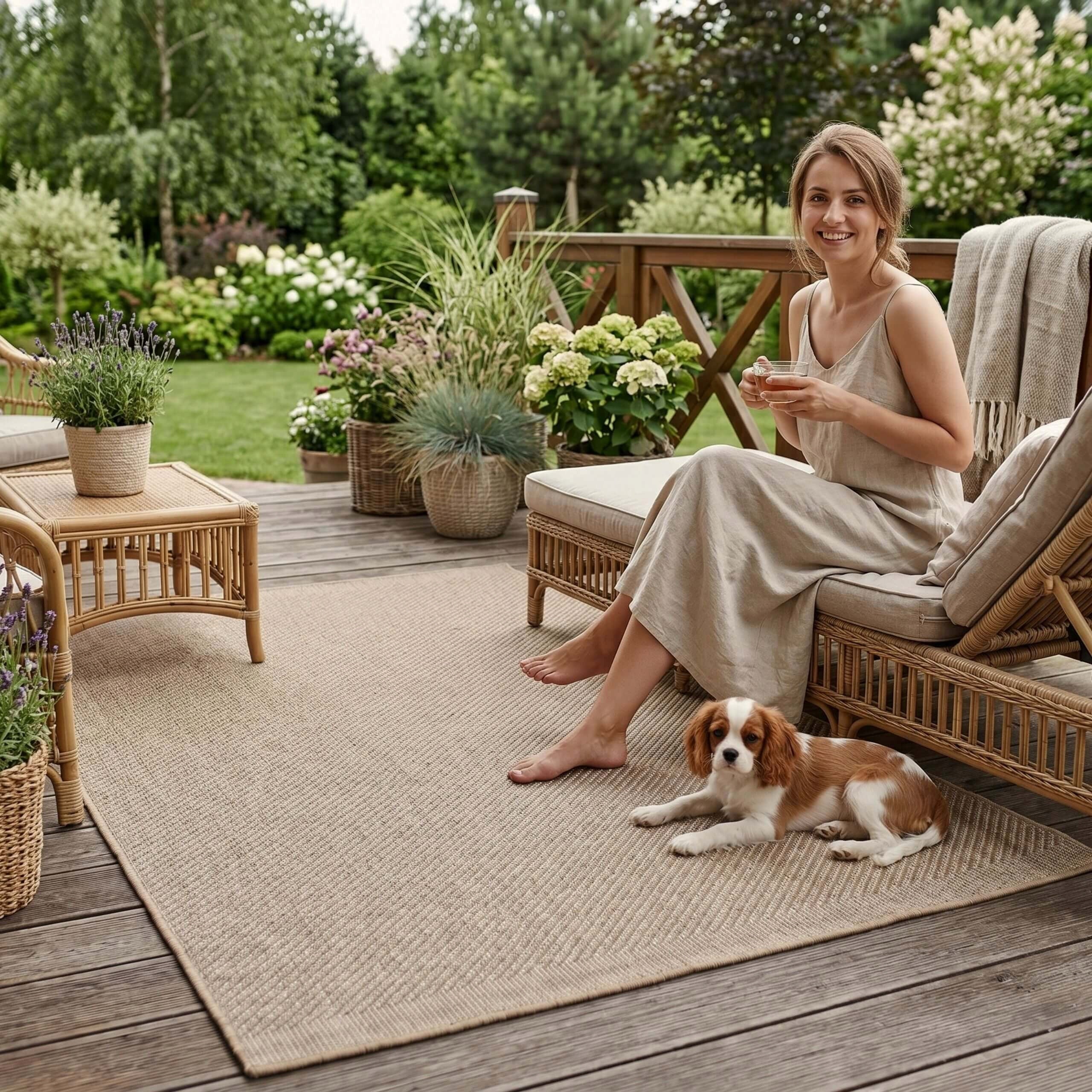 OUTDOOR TERRACE RUG 60X110 WATERPROOF GARDEN FOR TERRACE BALCONY MAT Packaging status original
