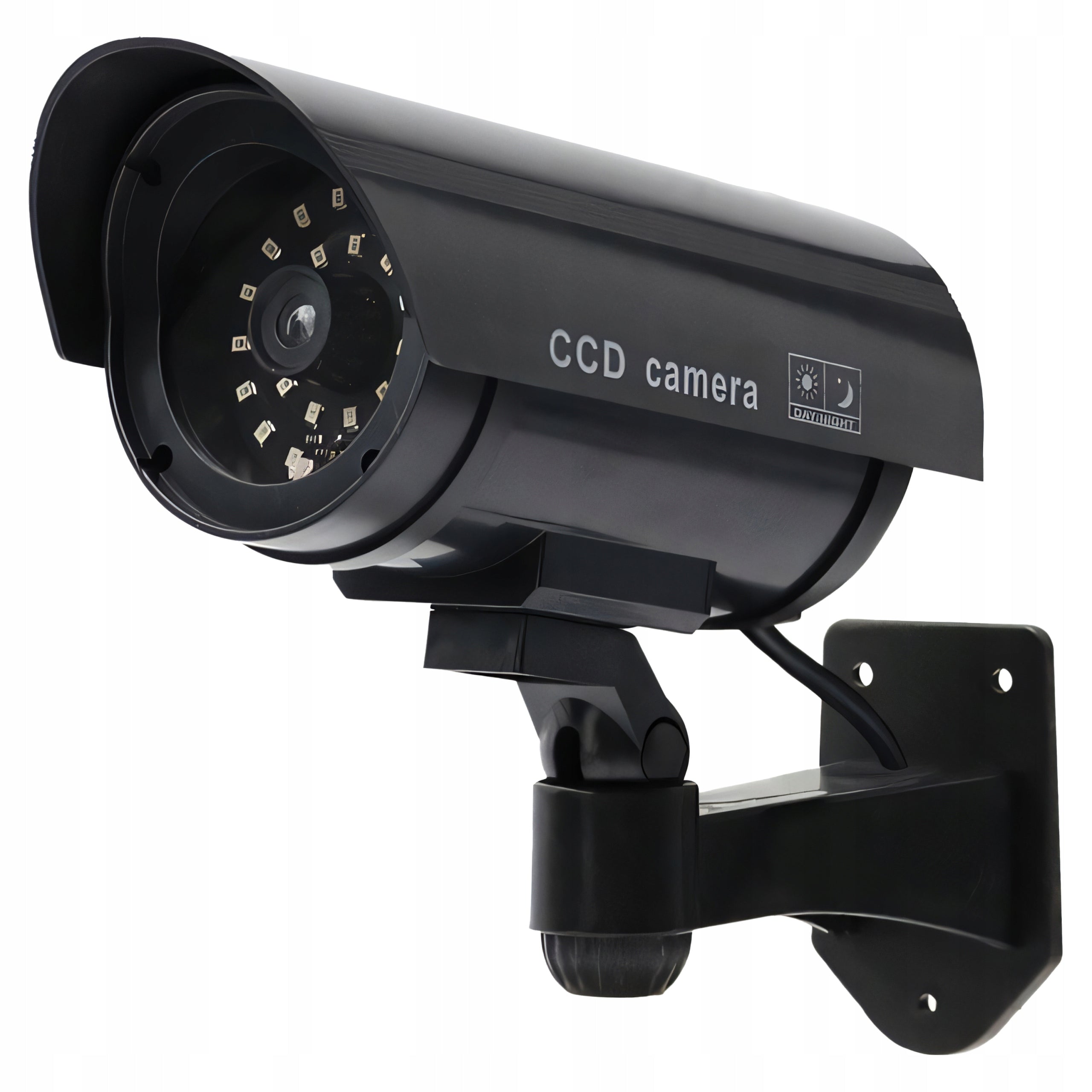 OUTDOOR WALL DUMMY CAMERA WITH FLASHING DIODE IR LED MONITORING + PEGS Packaging status original