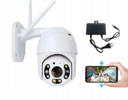 OUTDOOR WIFI CAMERA FULL HD ROTATING 4x ZOOM Manufacturer code MONITORING DETEKCJA RUCHU 360 FULL HD 4K