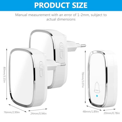 OUTDOOR WIRELESS DOORBELL WATERPROOF IP44 58 MELODY STEEL Manufacturer code SWC5908151661031