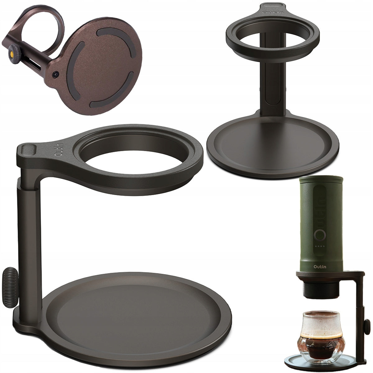 OUTIN Coffee Maker Holder Coffee Maker Rack Adjustable Portable Brand Outin