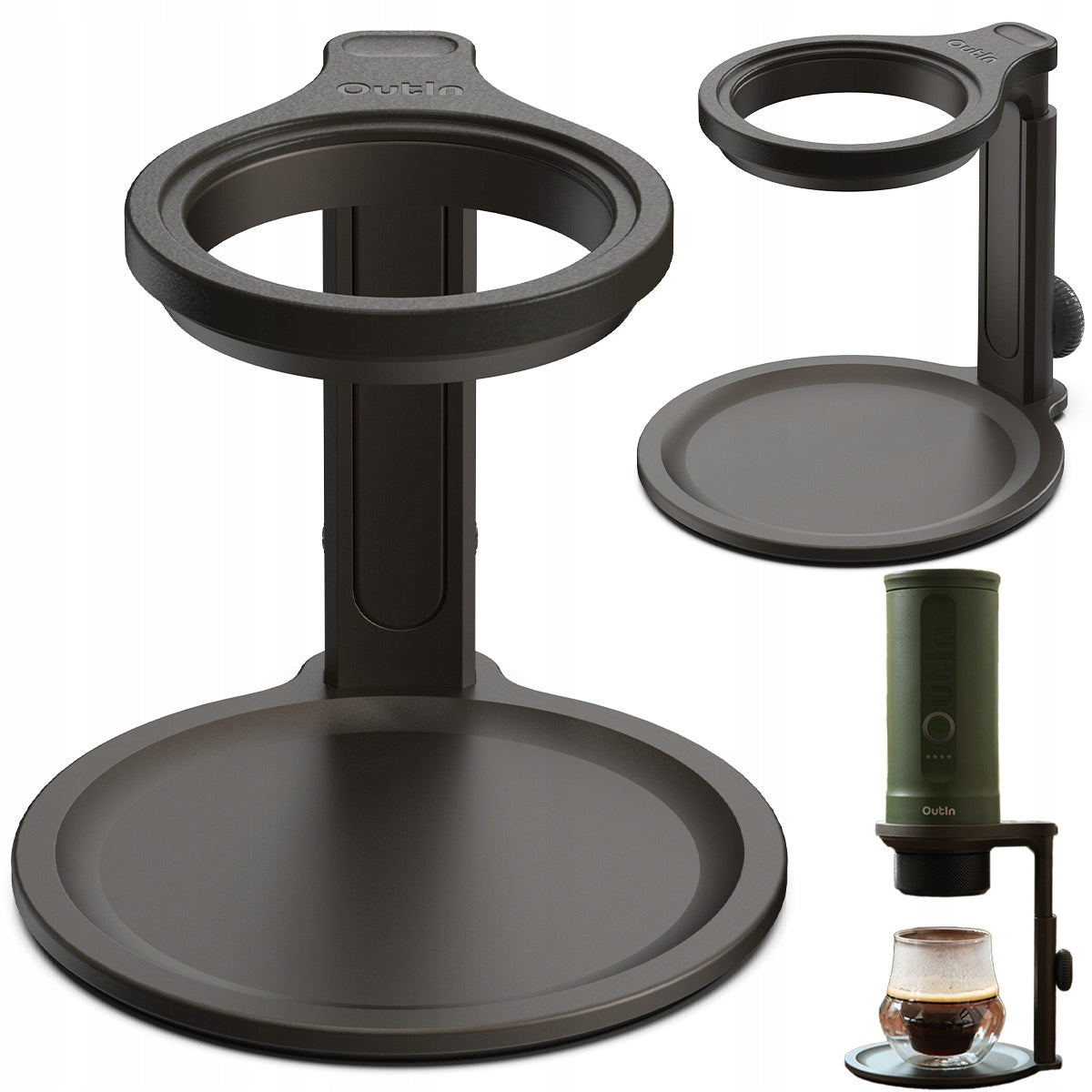 OUTIN Coffee Maker Holder Coffee Maker Rack Adjustable Portable