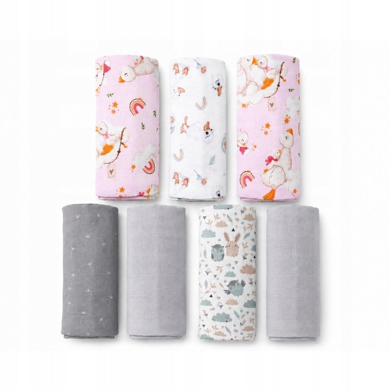 OUTLET MUSLIN DIAPER 1pcs, 60x80cm, MIX OF DESIGNS, RANDOM, POLISH PRODUCT