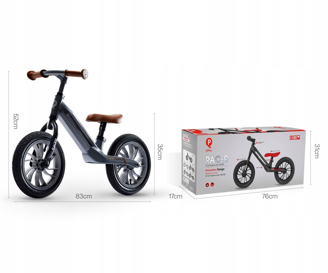 OUTLET Qplay Racer Brown Balance Bike Manufacturer code 1111