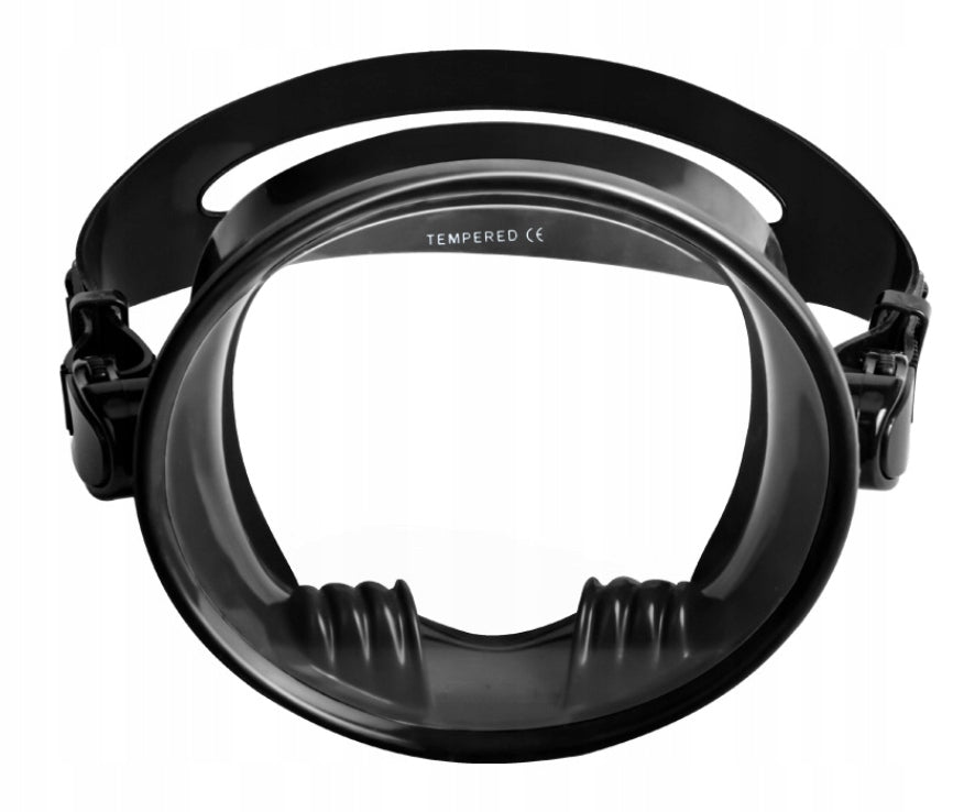 OVAL DIVING MASK FOR SNORKELING BLACK