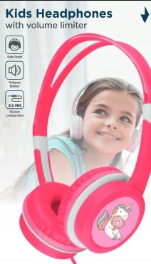 OVER-EAR HEADPHONES FOR GIRLS UNICORN PINK JACK 3.5MM Model other