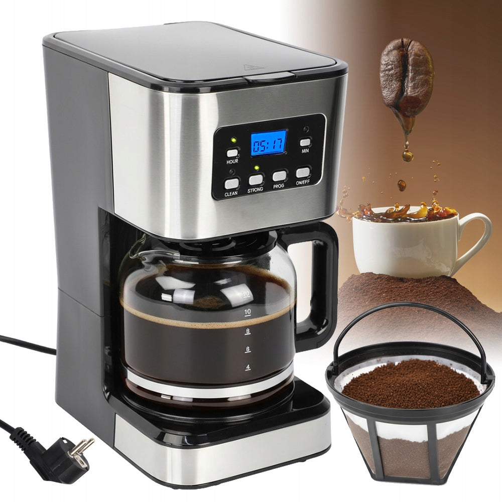 OVERFLOW COFFEE MAKER 1,5L 950W PROGRAMMABLE GLASS PITCHER TIME Packaging status original