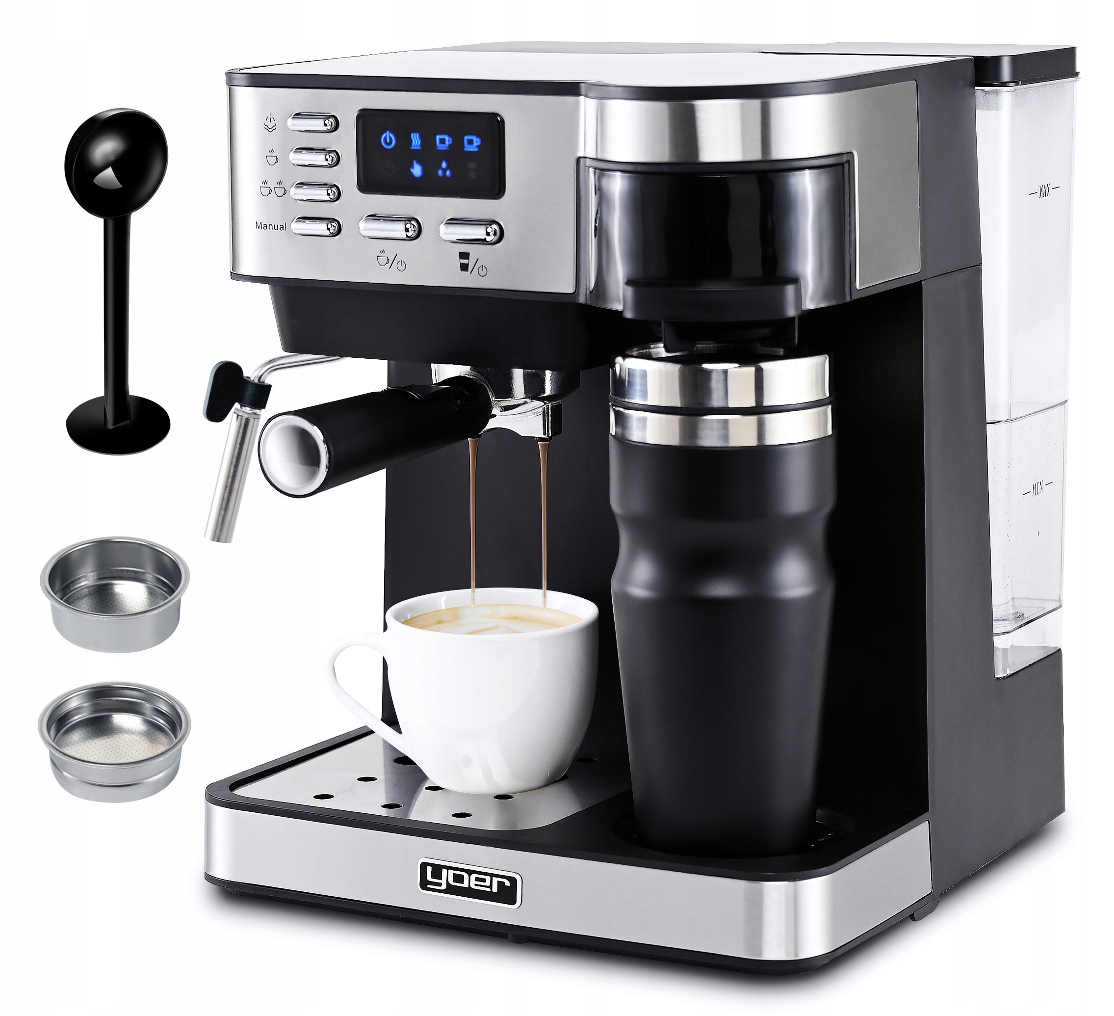 OVERFLOW PRESSURE coffee maker Yoer +Cup