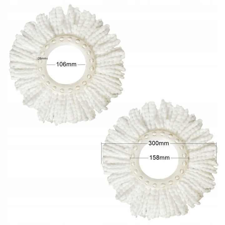 OVERLAYS, MOP STOCK WITH MICROFIBER ROTATION BUCKET - SET OF 3 Brand Techkar