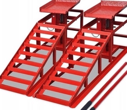 OVERRUN CAR RAMP DRIVEWAY LIFT HYDR 4T SET LARGE SOLID