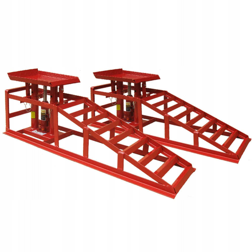 OVERRUN CAR RAMP DRIVEWAY LIFT HYDR 4T SET SOLID MASSIVE