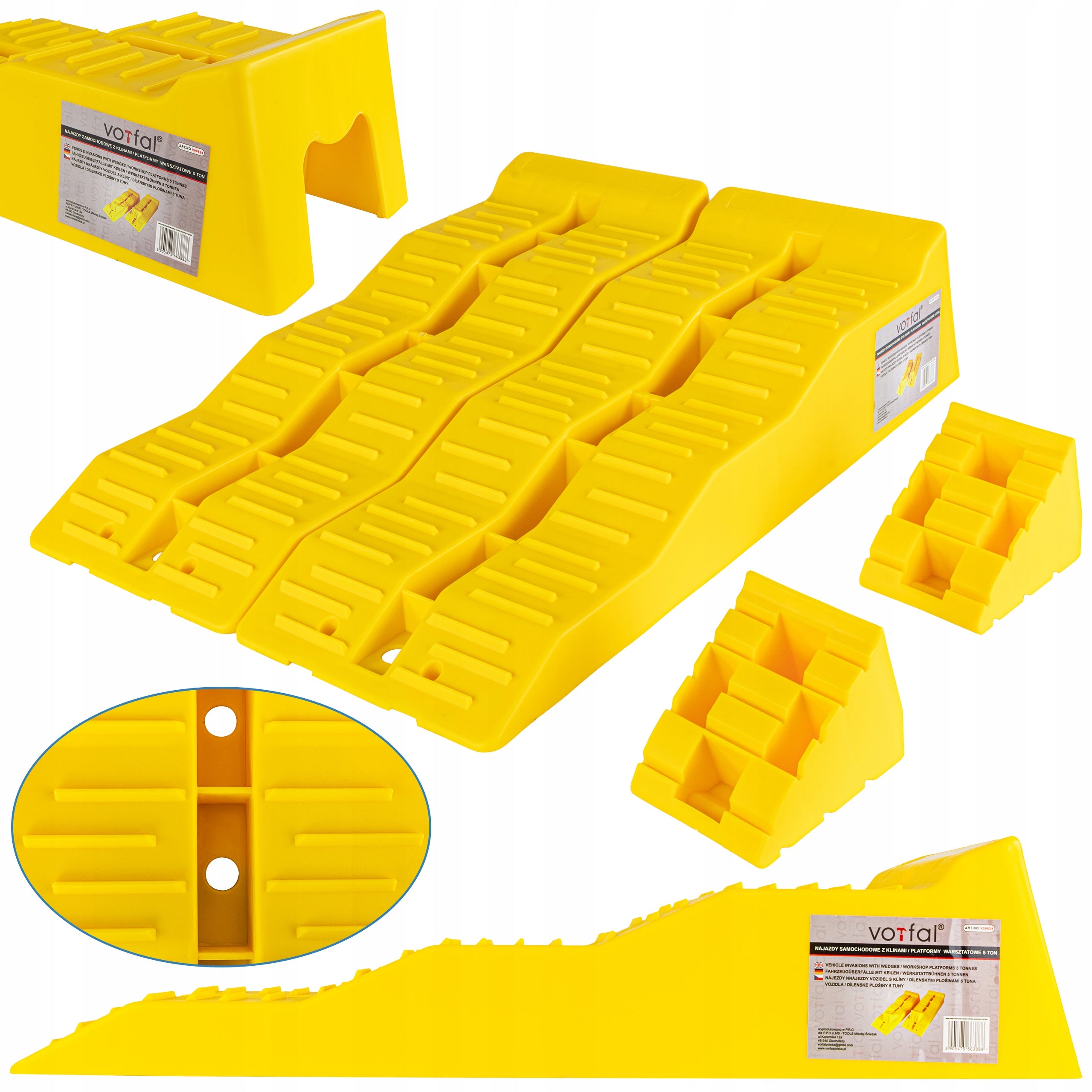 OVERRUN LEVELING SLEEPERS 2 PCS WITH WEDGES FOR TRAILER MOTORHOME 5T