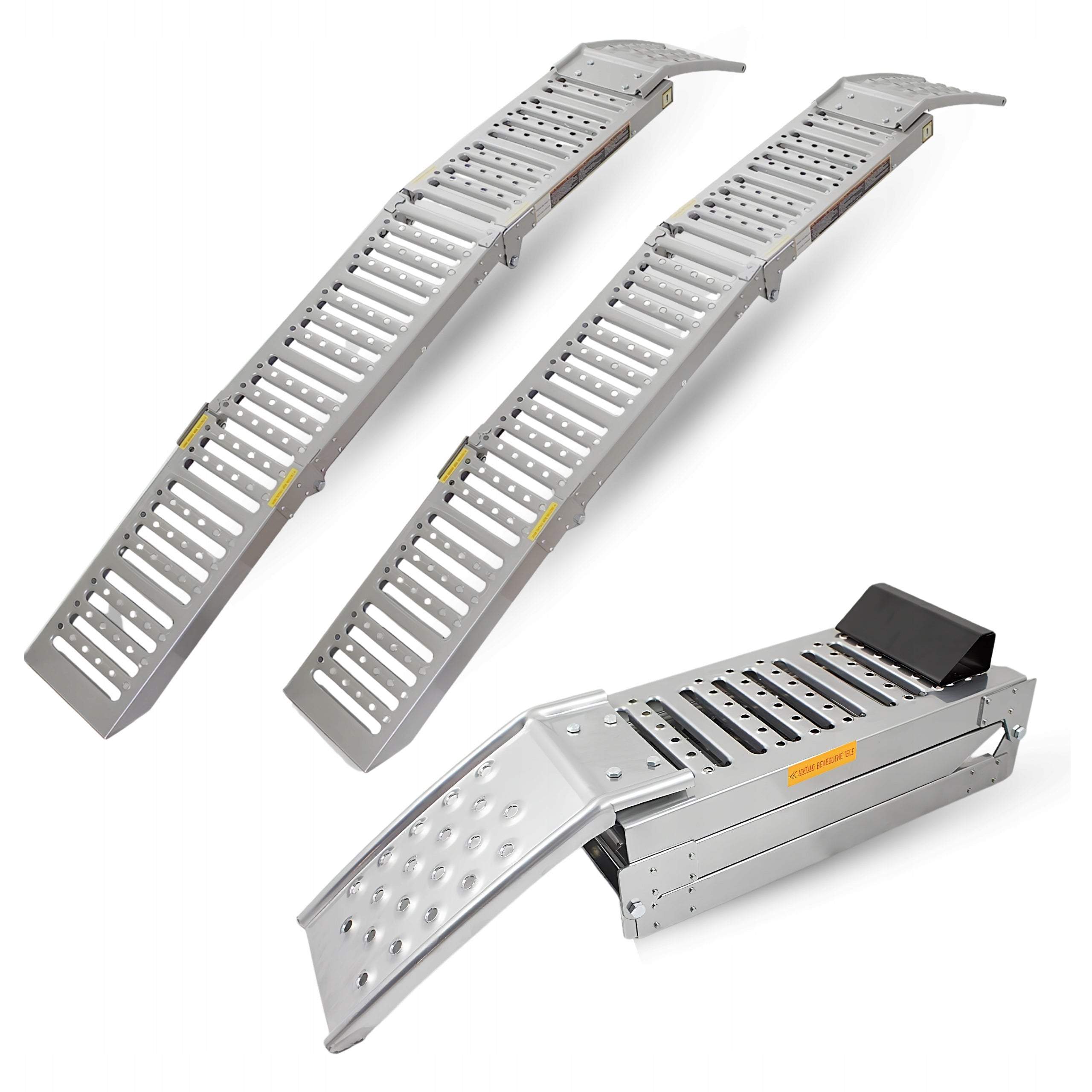 OVERRUN RAMPS FOLDING Steel Overrun LOADING RAILS 2 PCS Set