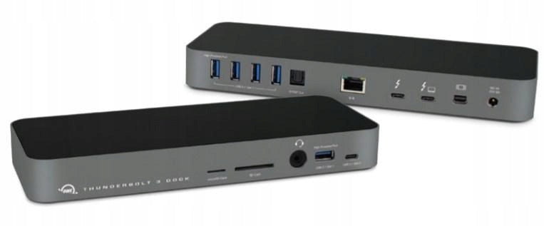 OWC Port Replicator, Thunderbolt 3, Grey, No FireWire, UK Plug, USB-