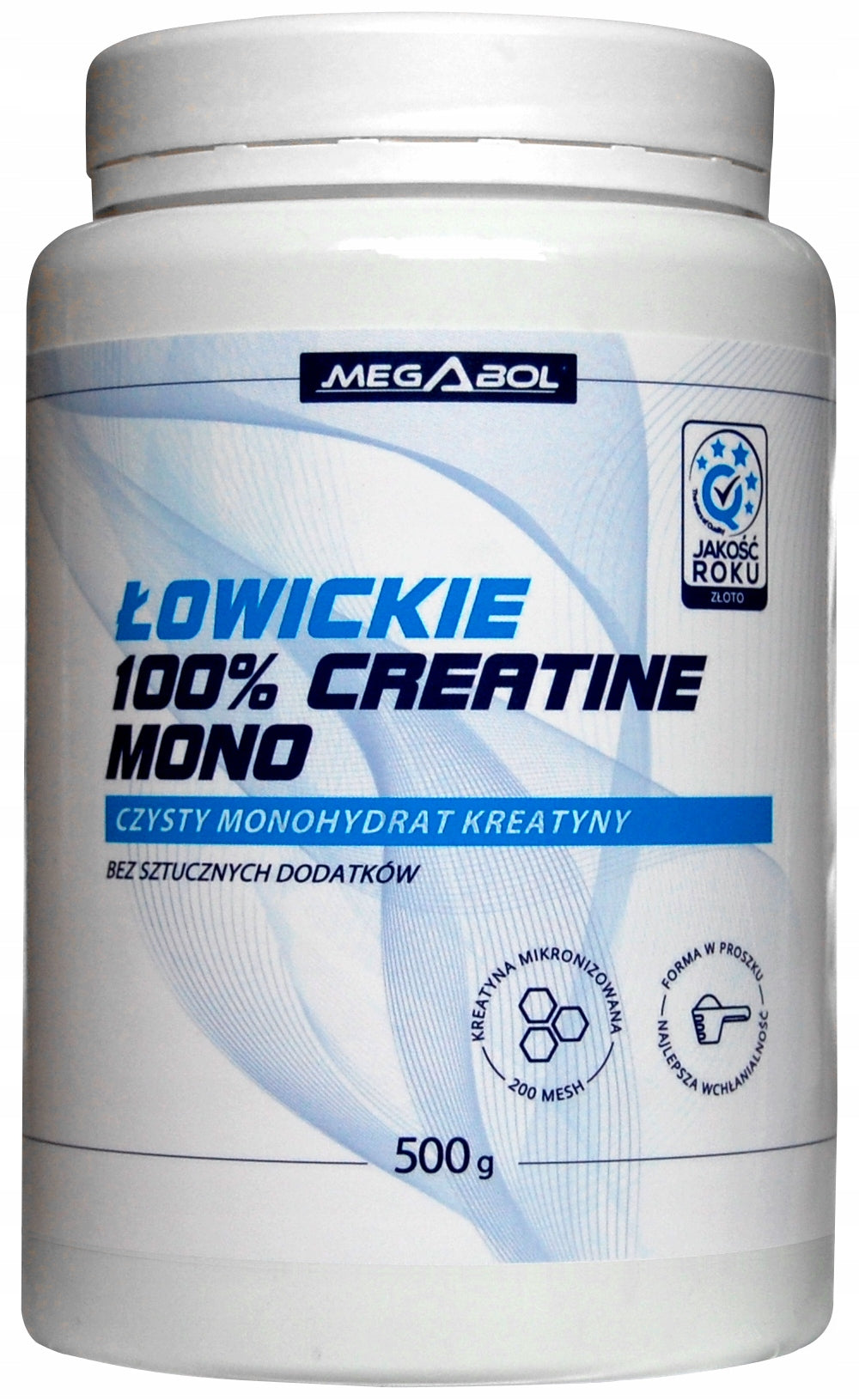 ŁOWICKIE 100% CREATINE monohydrate 500g MEGABOL