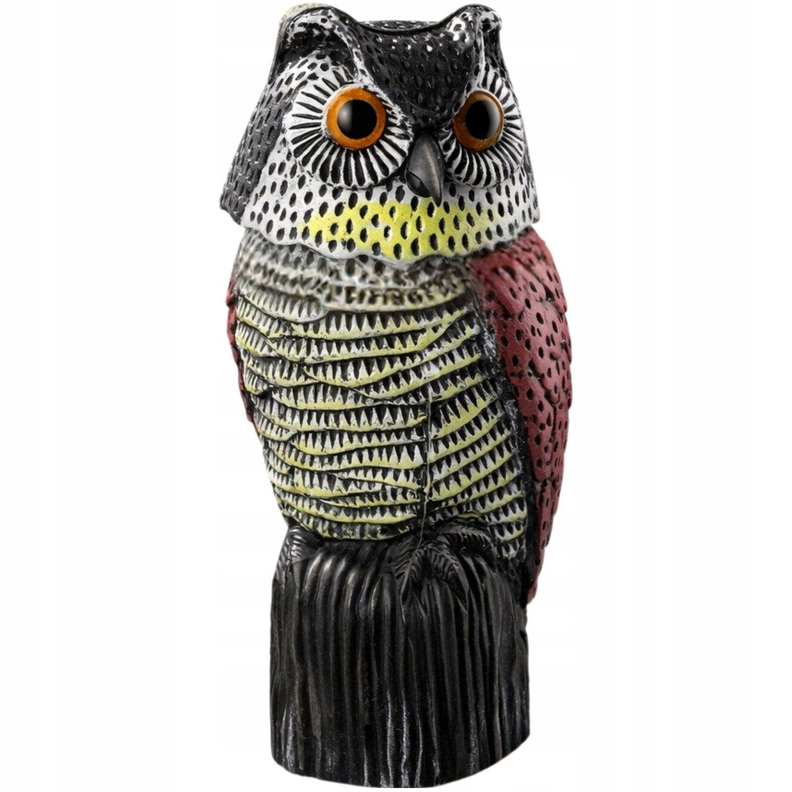 OWL GARDEN FIGURINE PIGEON REPELLENT STARLINGS MOVING HEAD FOR GARDEN Packaging status original