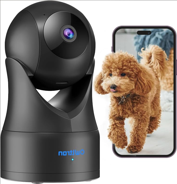 OWLTRON Babyphone Indoor Security Camera with Camera and 360° WiFi App