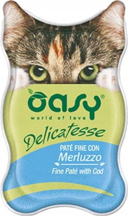 Oasy Delicatesse Pate - Cod 85g - WET CAT FOOD