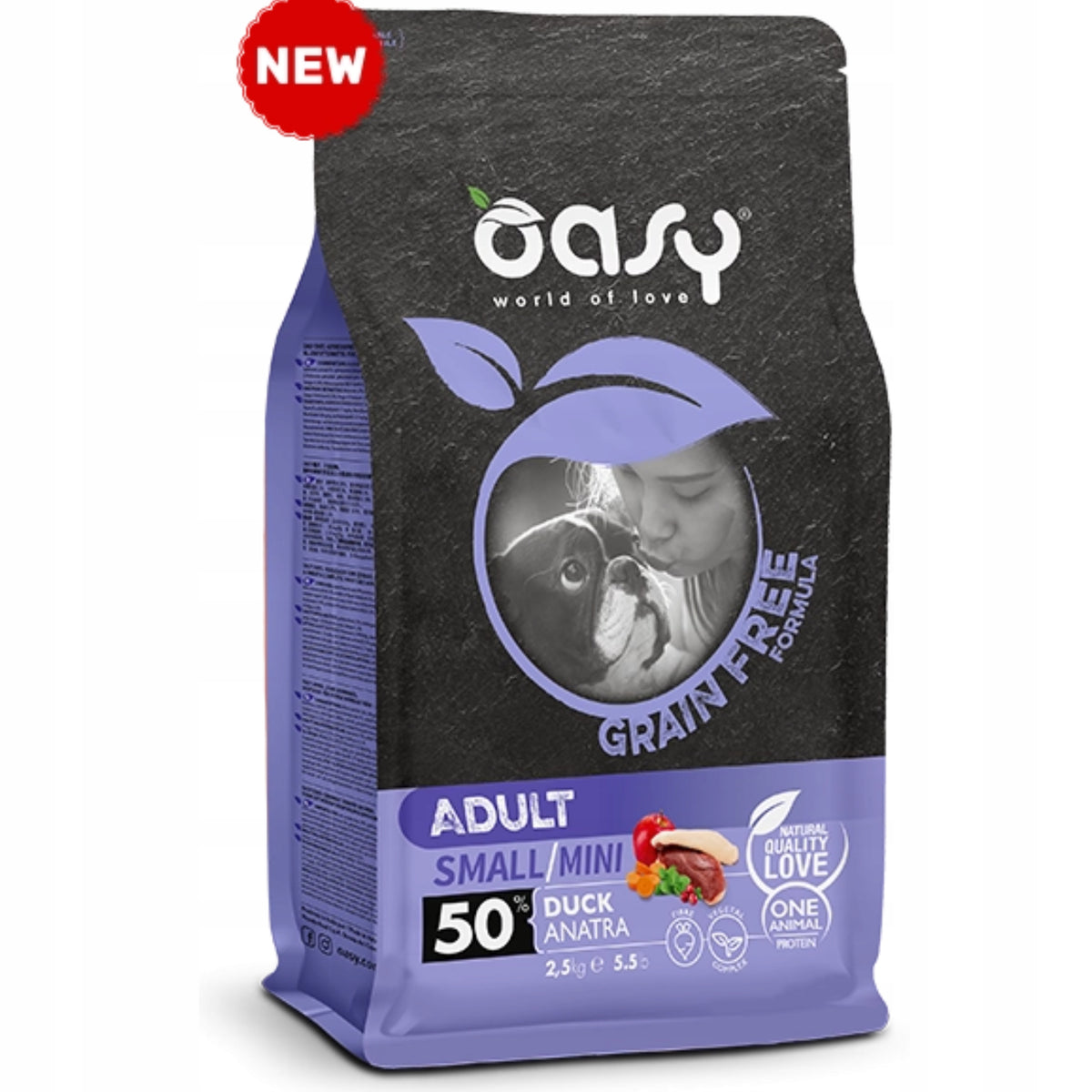 Oasy Dog Grain Free Adult Small Mini Duck 2,5 kg