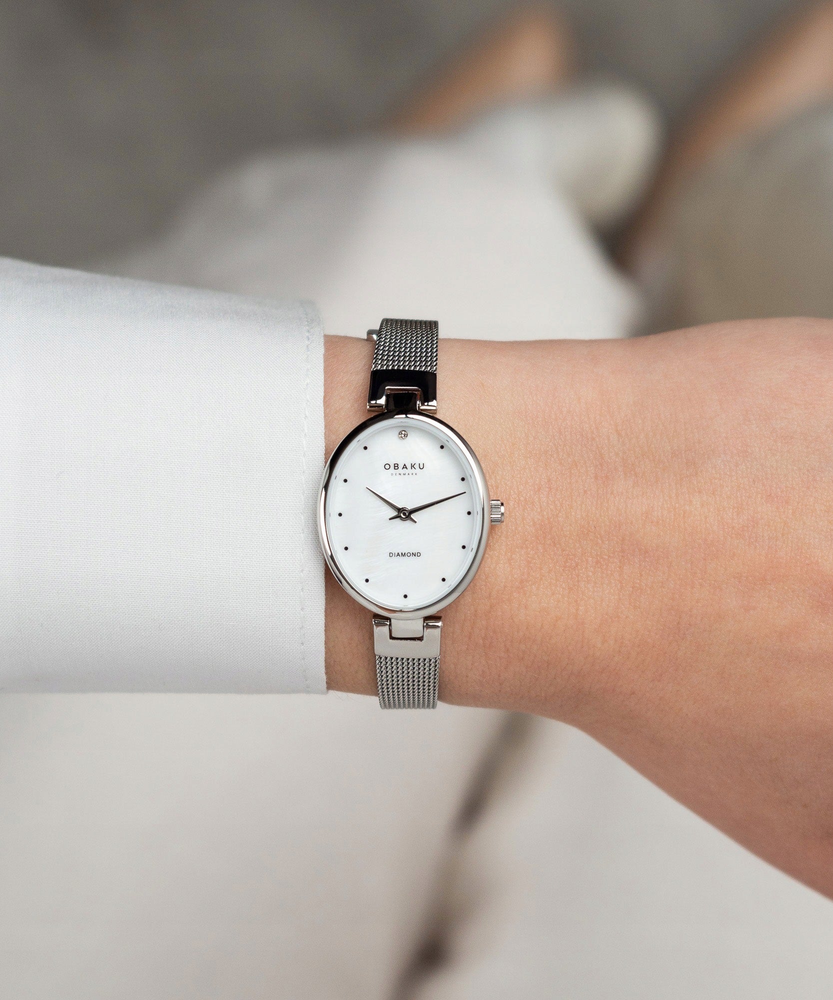 Obaku Oval Diamond Women's Watch Packaging status original