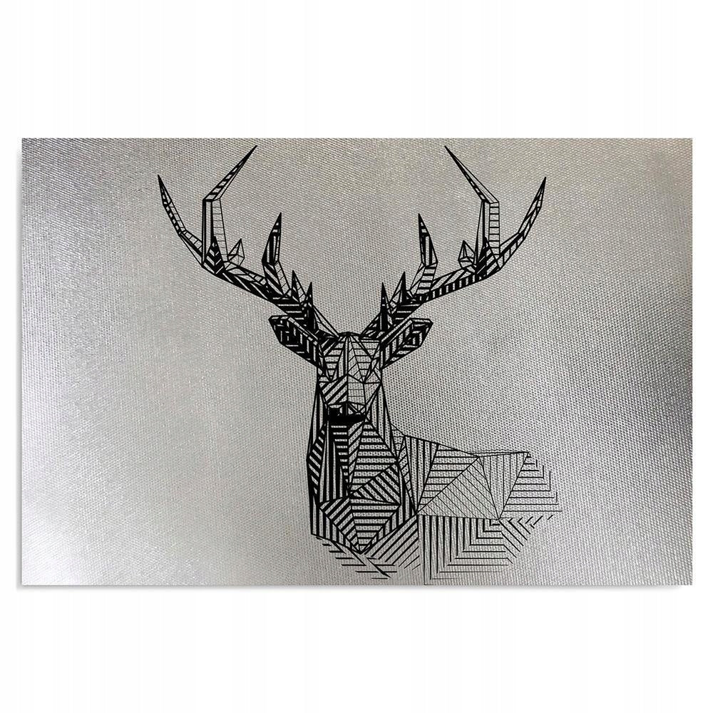 Reproduktion silberner geometrischer Hirsch 