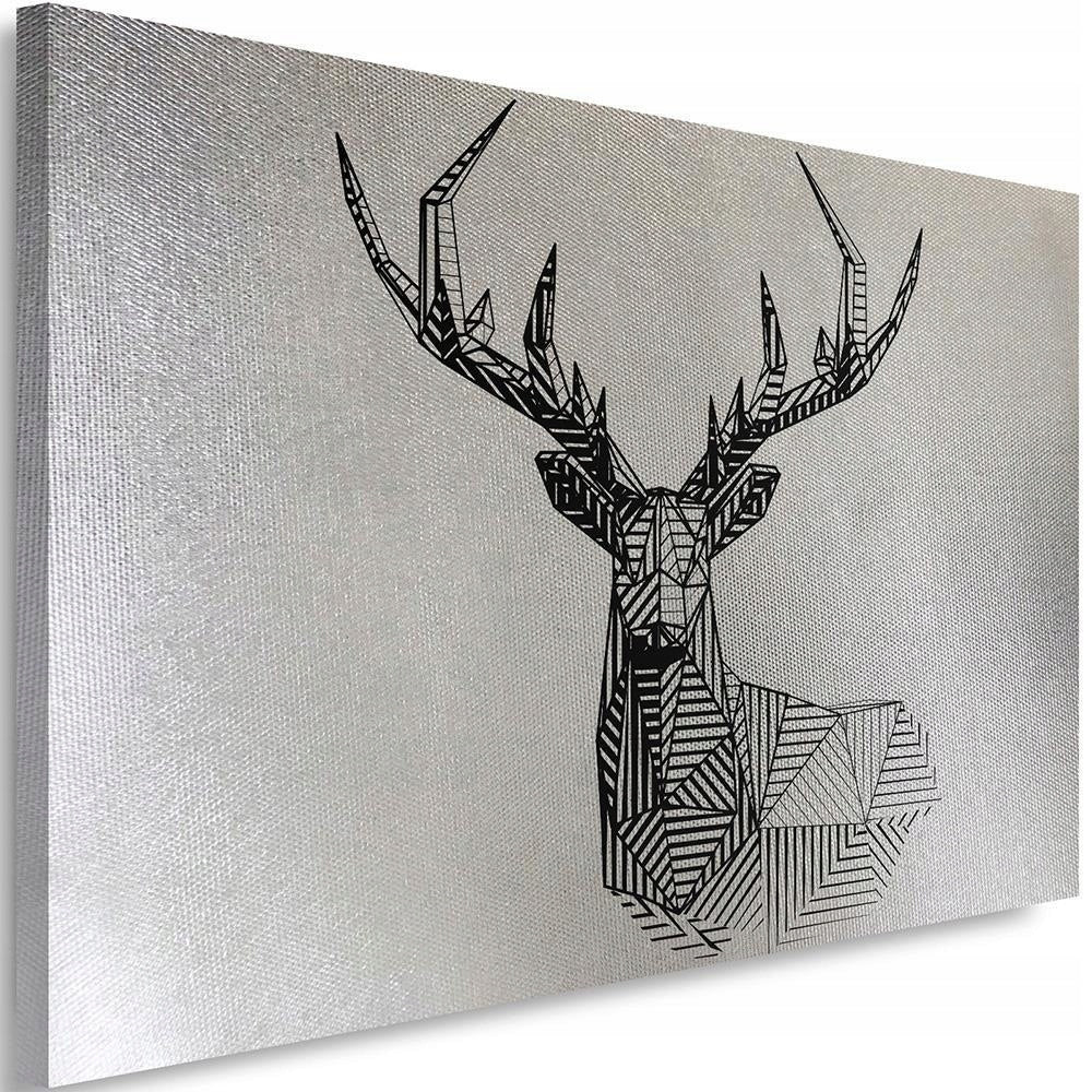 Reproduktion silberner geometrischer Hirsch 