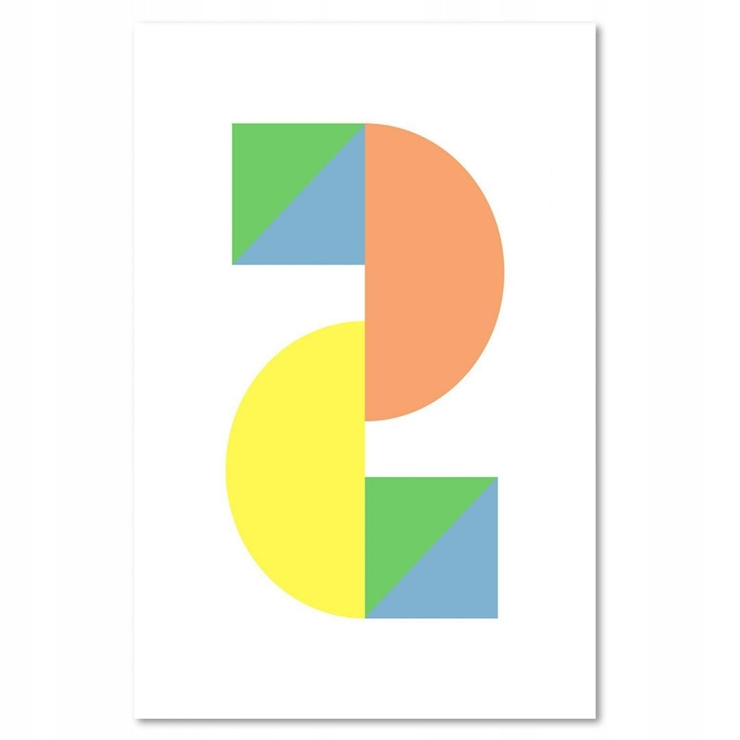 Reproduktion farbenfroher geometrischer Figuren 