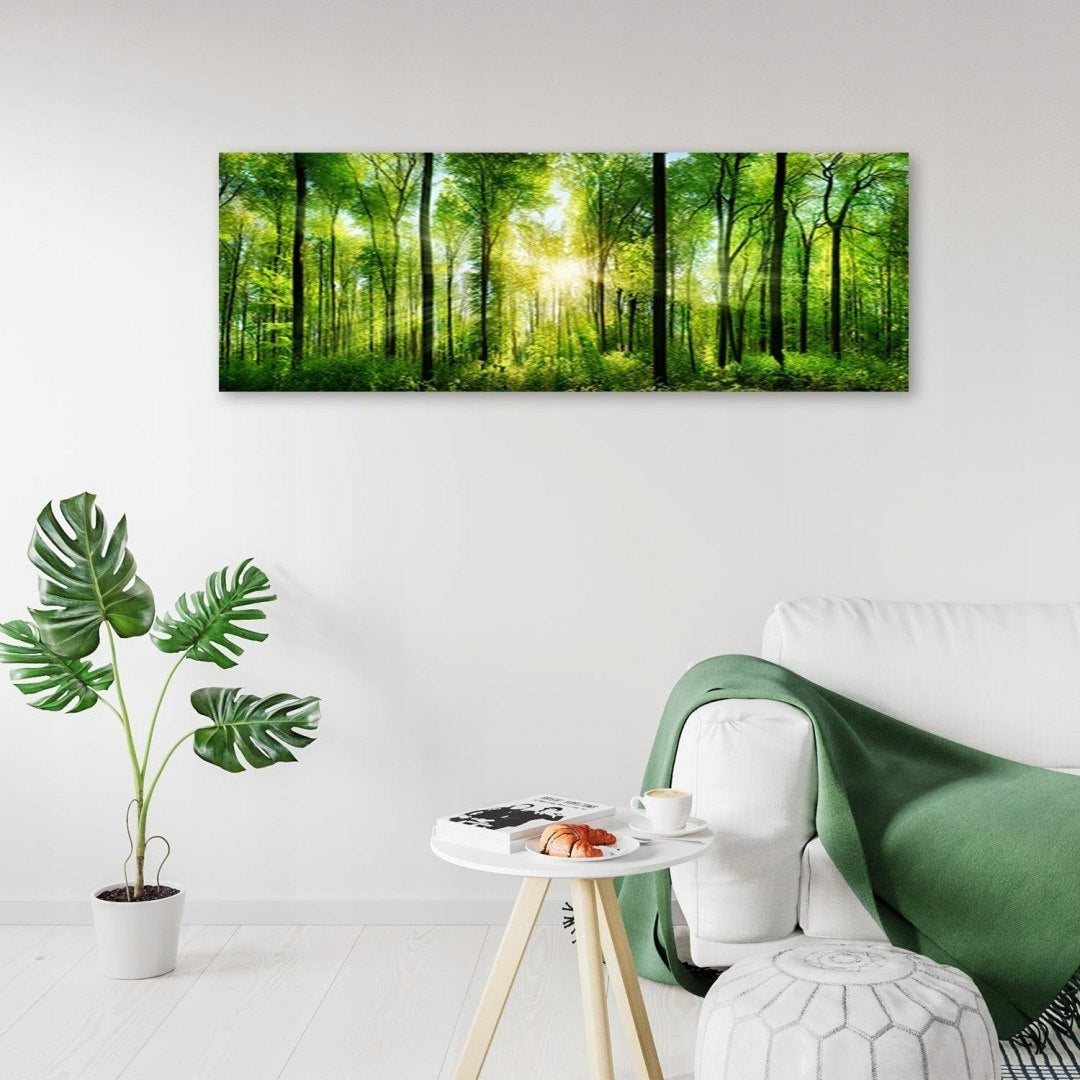 Reproduktion Sonnenstrahlen im Wald 