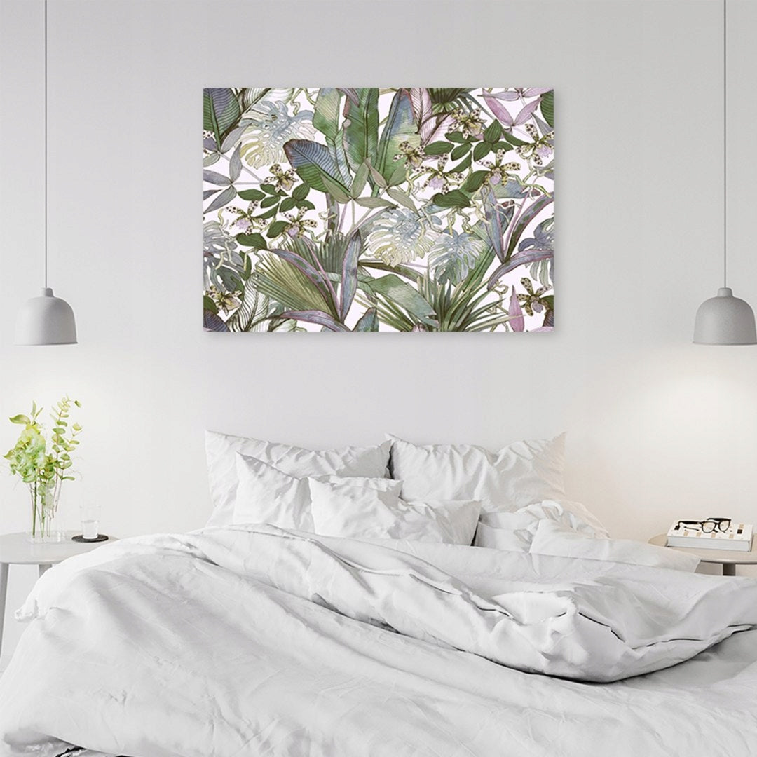 Reproduktion Monstera auf silbernem Hintergrund 