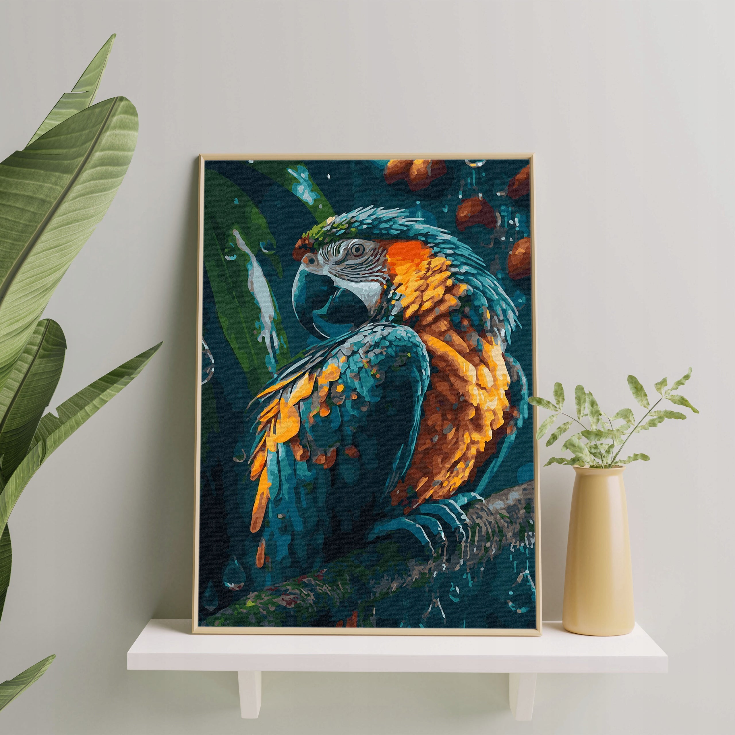 Malen nach Zahlen Oh Kunst! Vögel auf einem Ast, 40x50 cm 