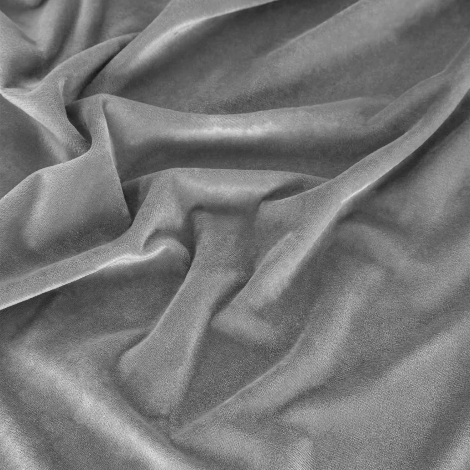 Weiche A559-Velours-Tischdecke, grau 
