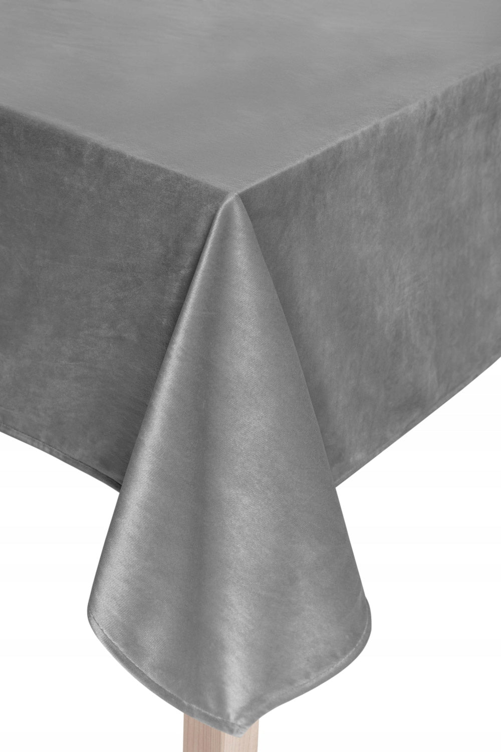 Weiche A559-Velours-Tischdecke, grau 
