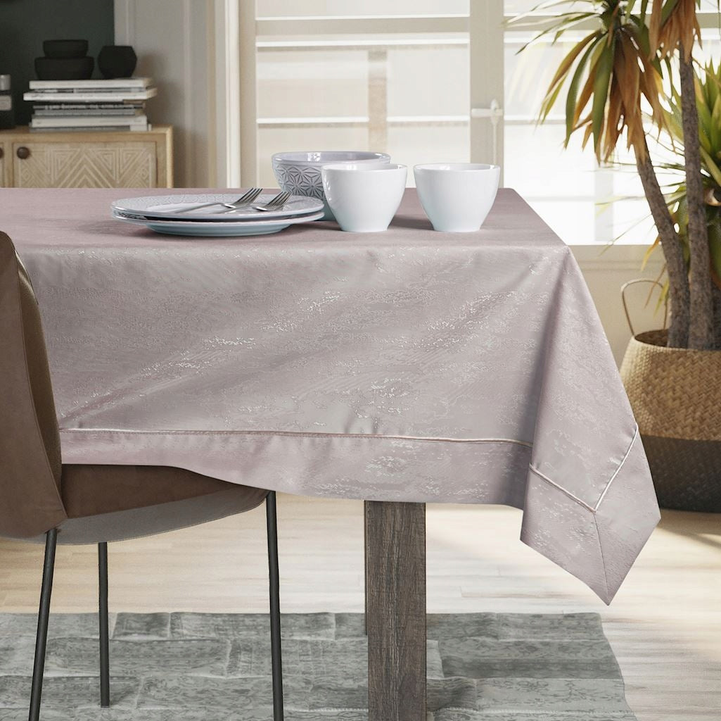 Fleckenabweisende Tischdecke Vesta Powder Pink 