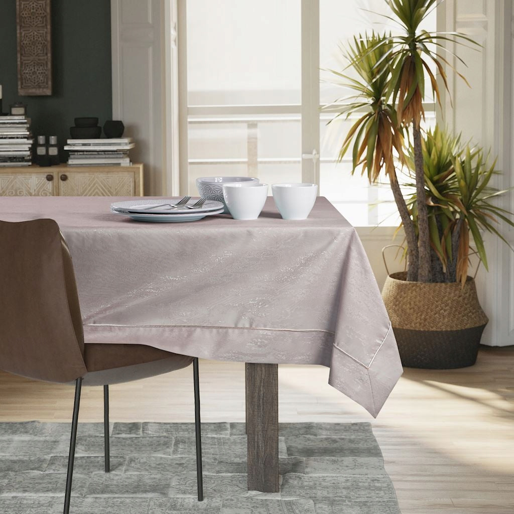 Fleckenabweisende Tischdecke Vesta Powder Pink 