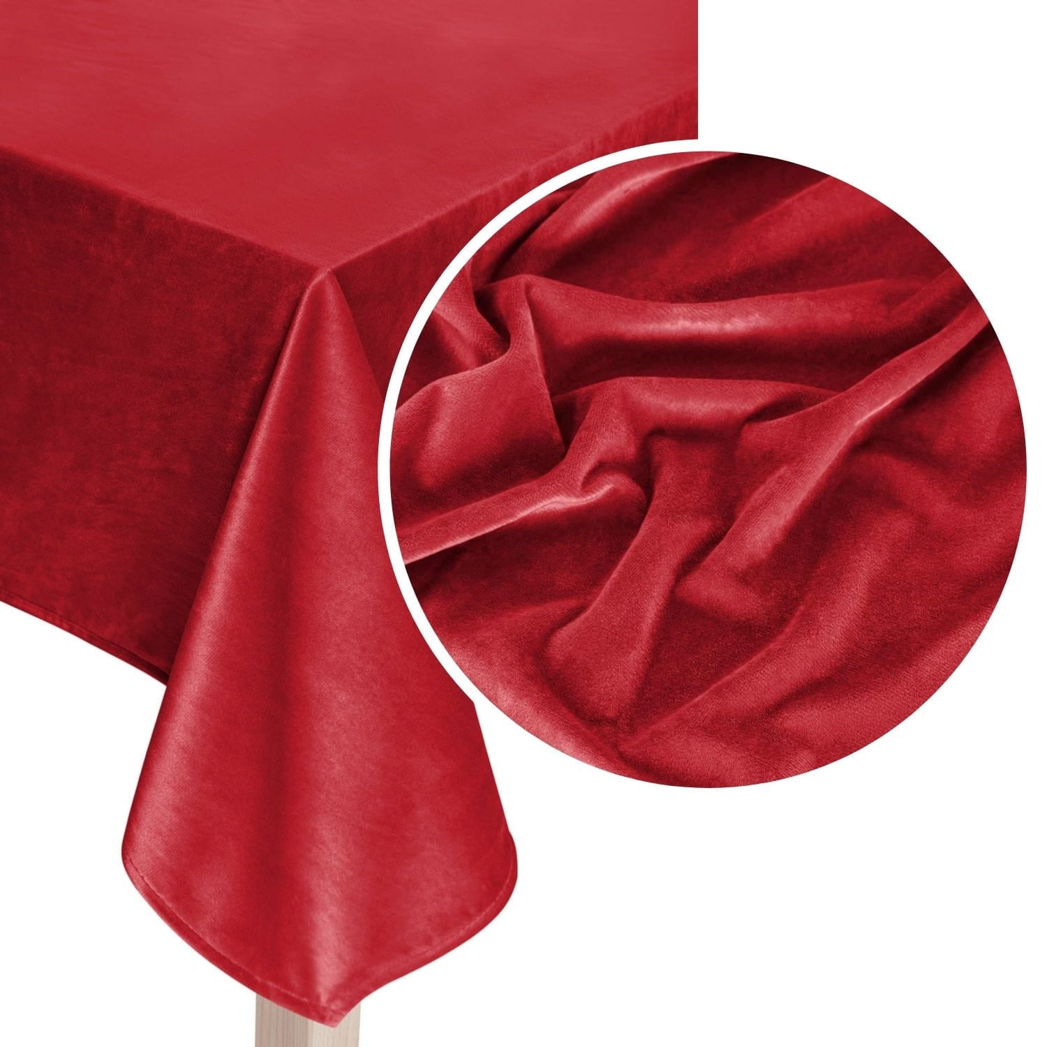 Weiche A559-Velours-Tischdecke, rot 