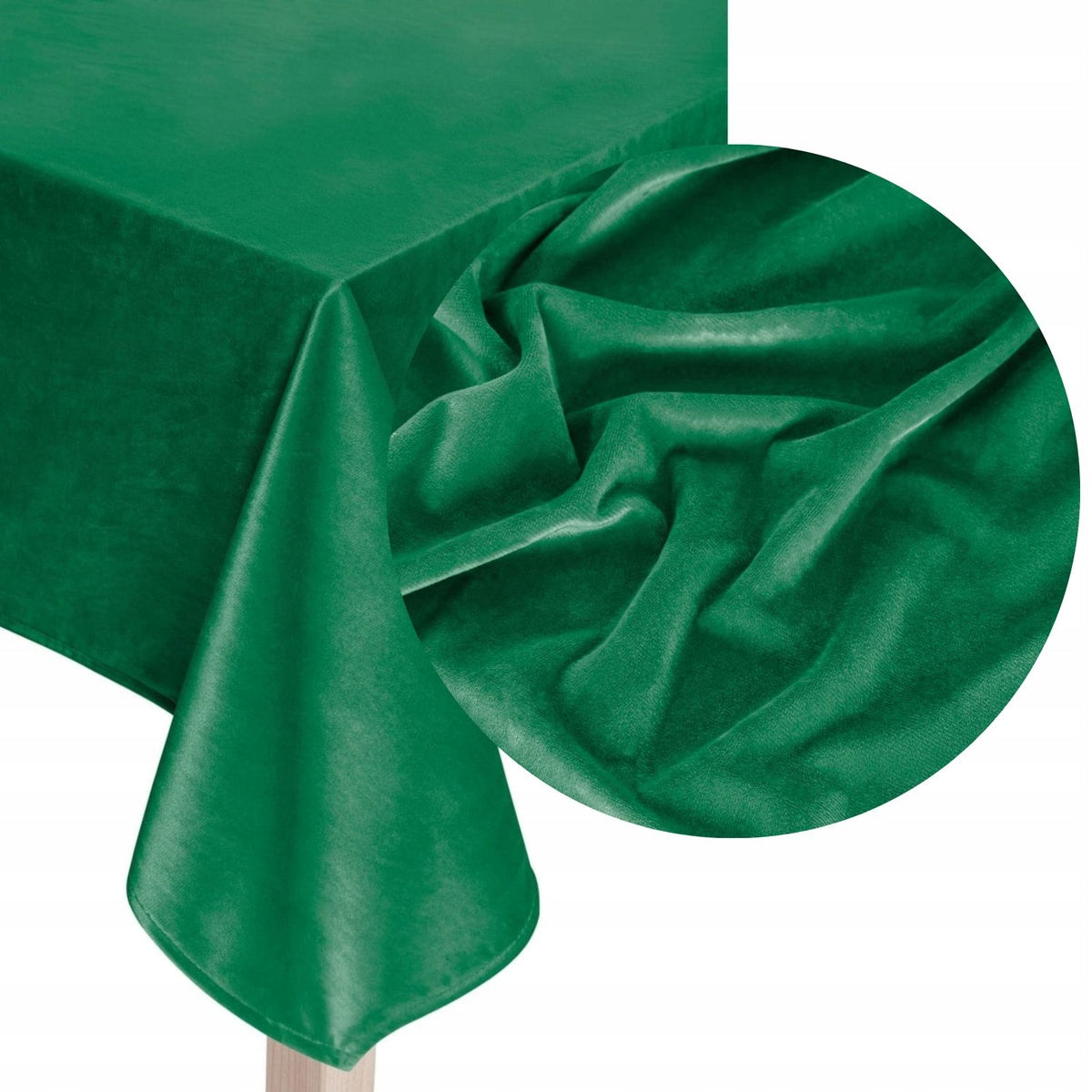 Weiche A559-Velours-Tischdecke, grün 