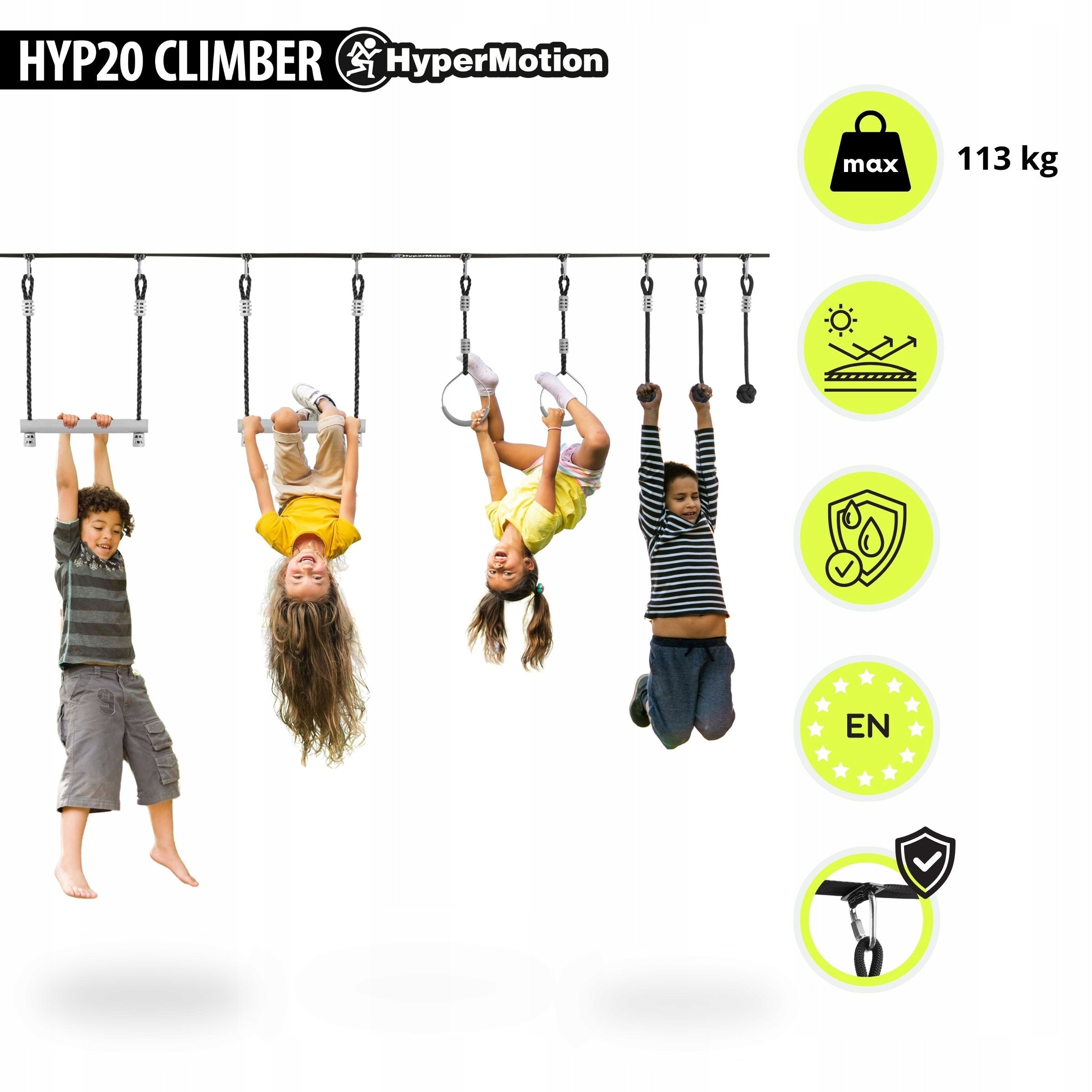 Obstacle course for children HyperMotion set slackline metal 7 obstacles Brand HyperMotion