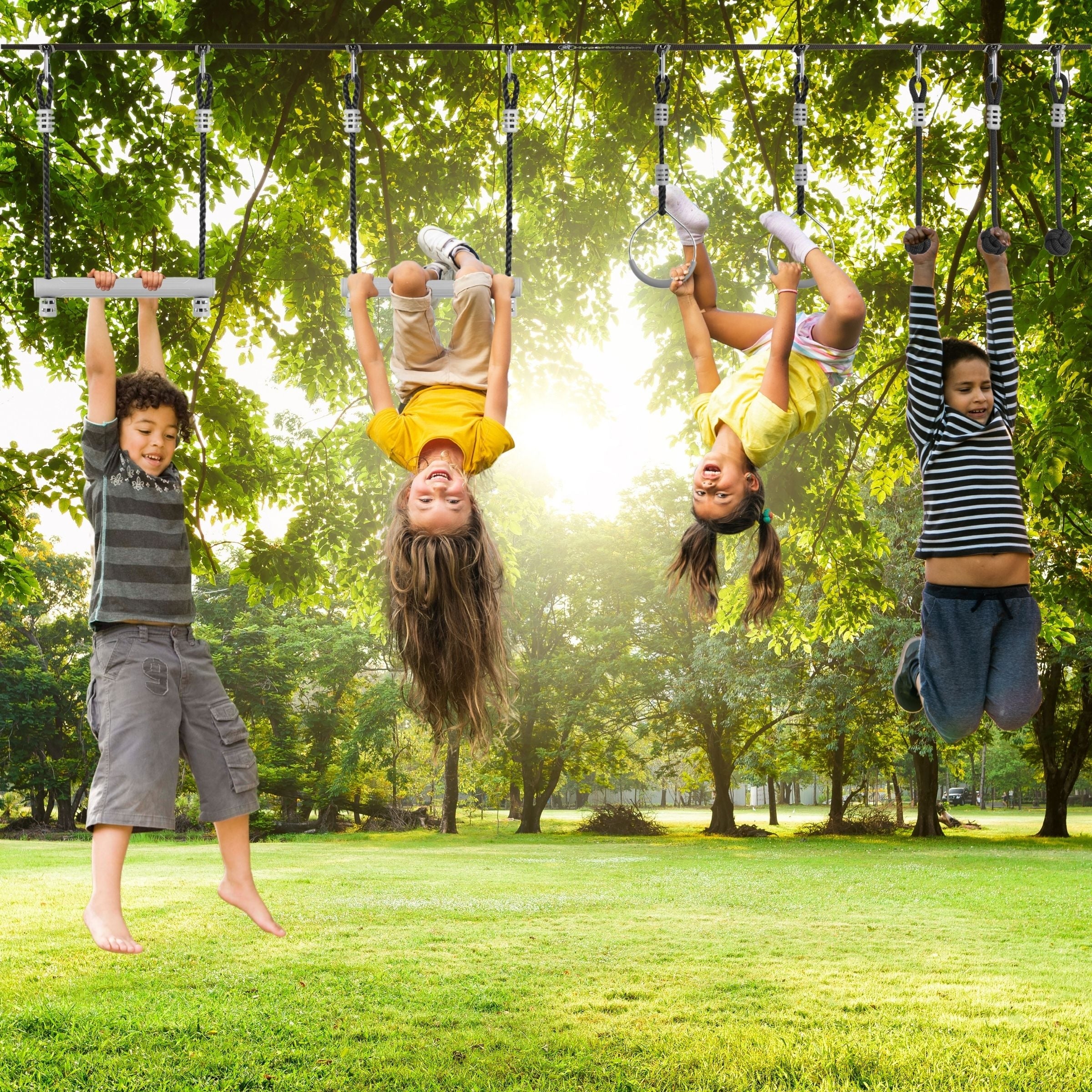 Obstacle course for children HyperMotion set slackline metal 7 obstacles Packaging status original