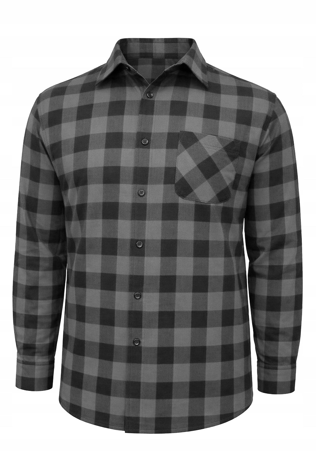 Occupational Health and Safety FLANNEL SHIRT Men's COTTON 100% Grey GRATING For Work Packaging status original