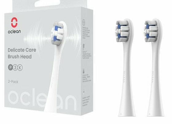 Oclean Delicate Care Brush Head, P3K4 White, 2pcs, Original