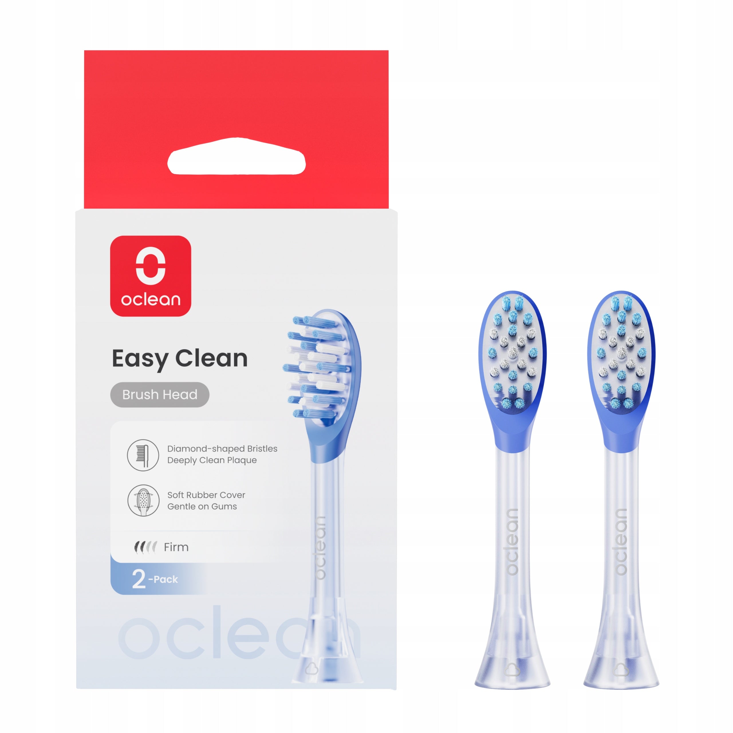 Oclean Easy Clean Clean Toothbrush Head, 2pcs Blue