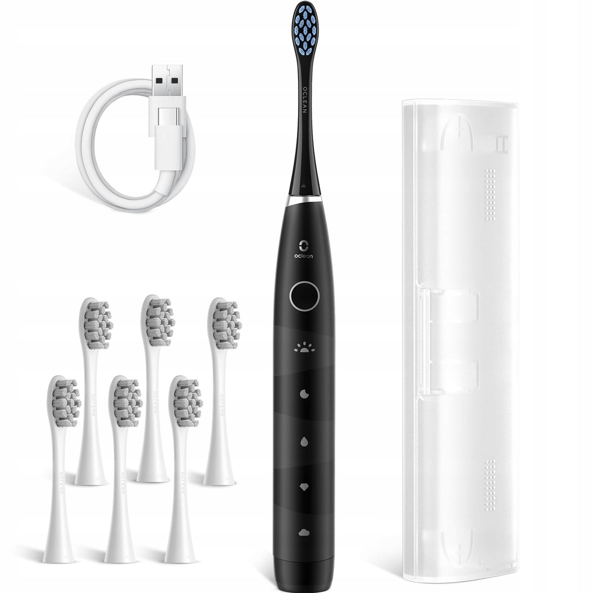 Oclean Flow TravelGo Set Black sonic toothbrush, 5 modes, 180