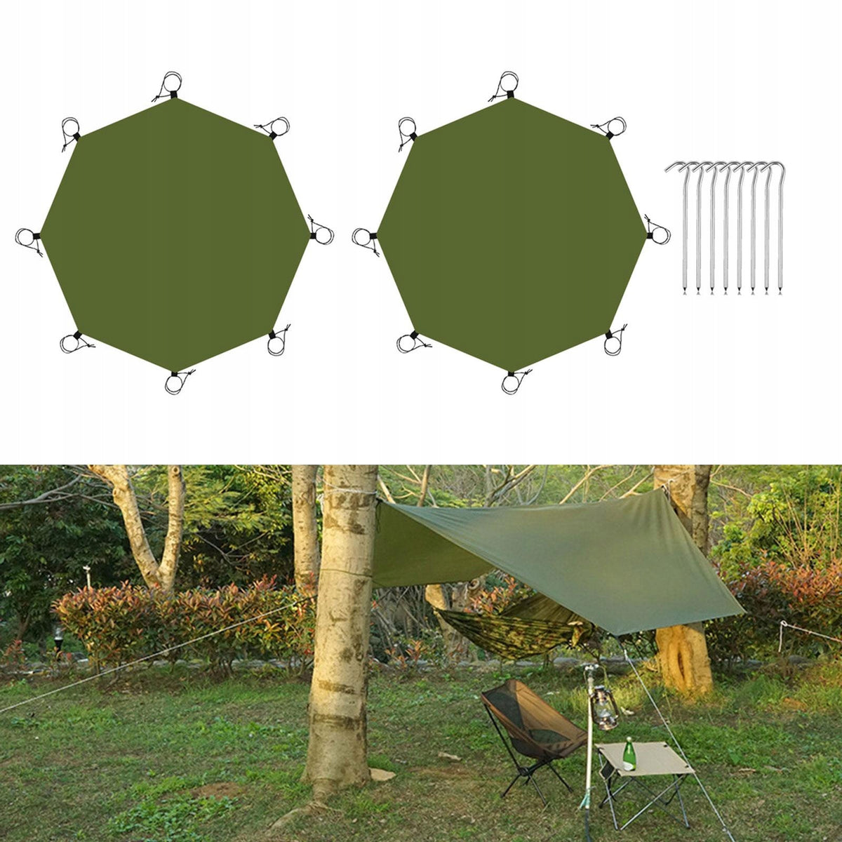 Octagonal Tent Footprint Sun Protection Picnic Blanket No Ground Nails Manufacturer code 06166060747